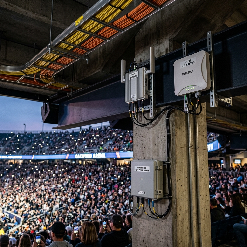 Infrastruktura DAS w stadionie SYSTIMAX